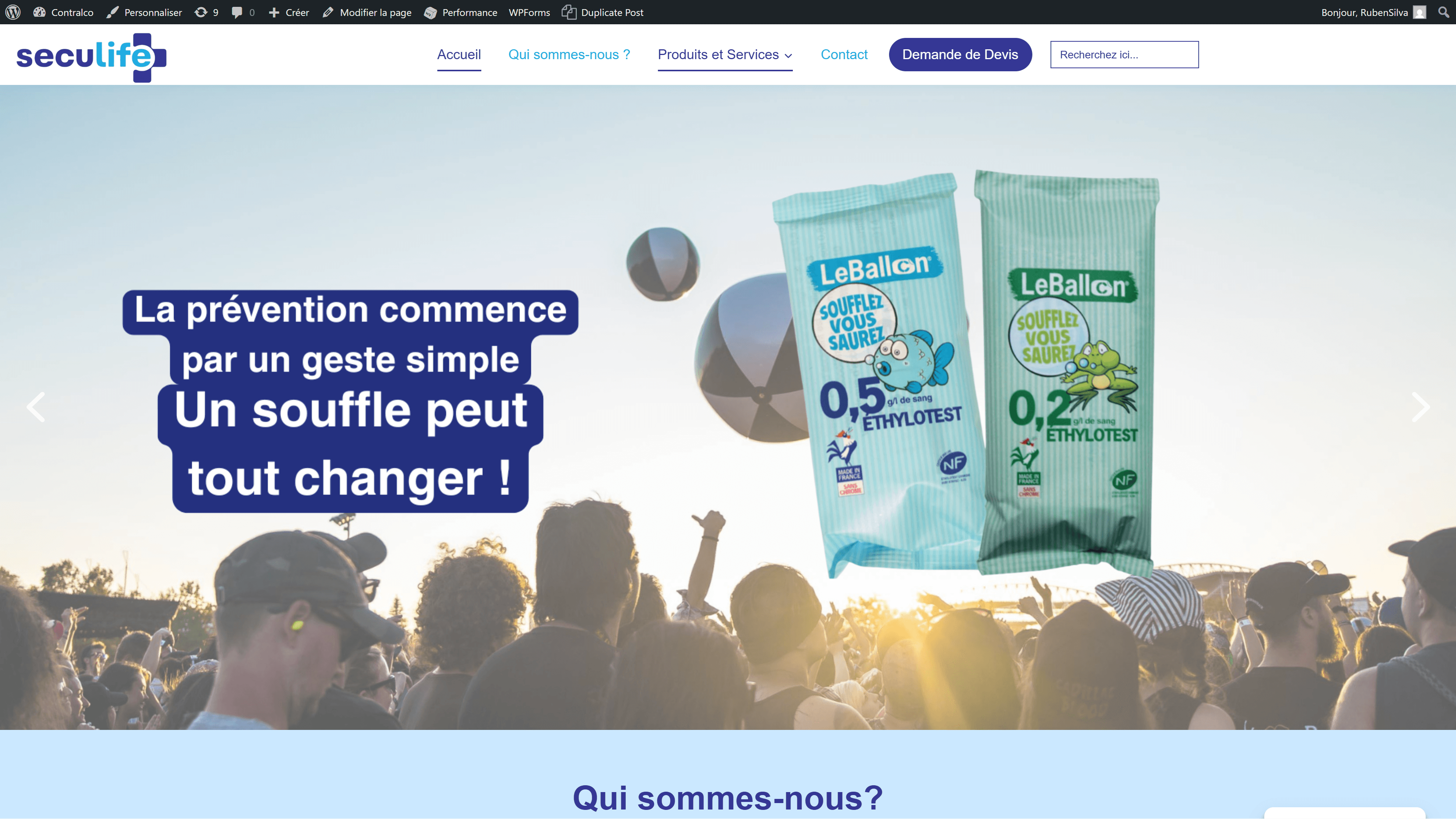 Site Vitrine et Boutique en Ligne pour Contralco/Seculife