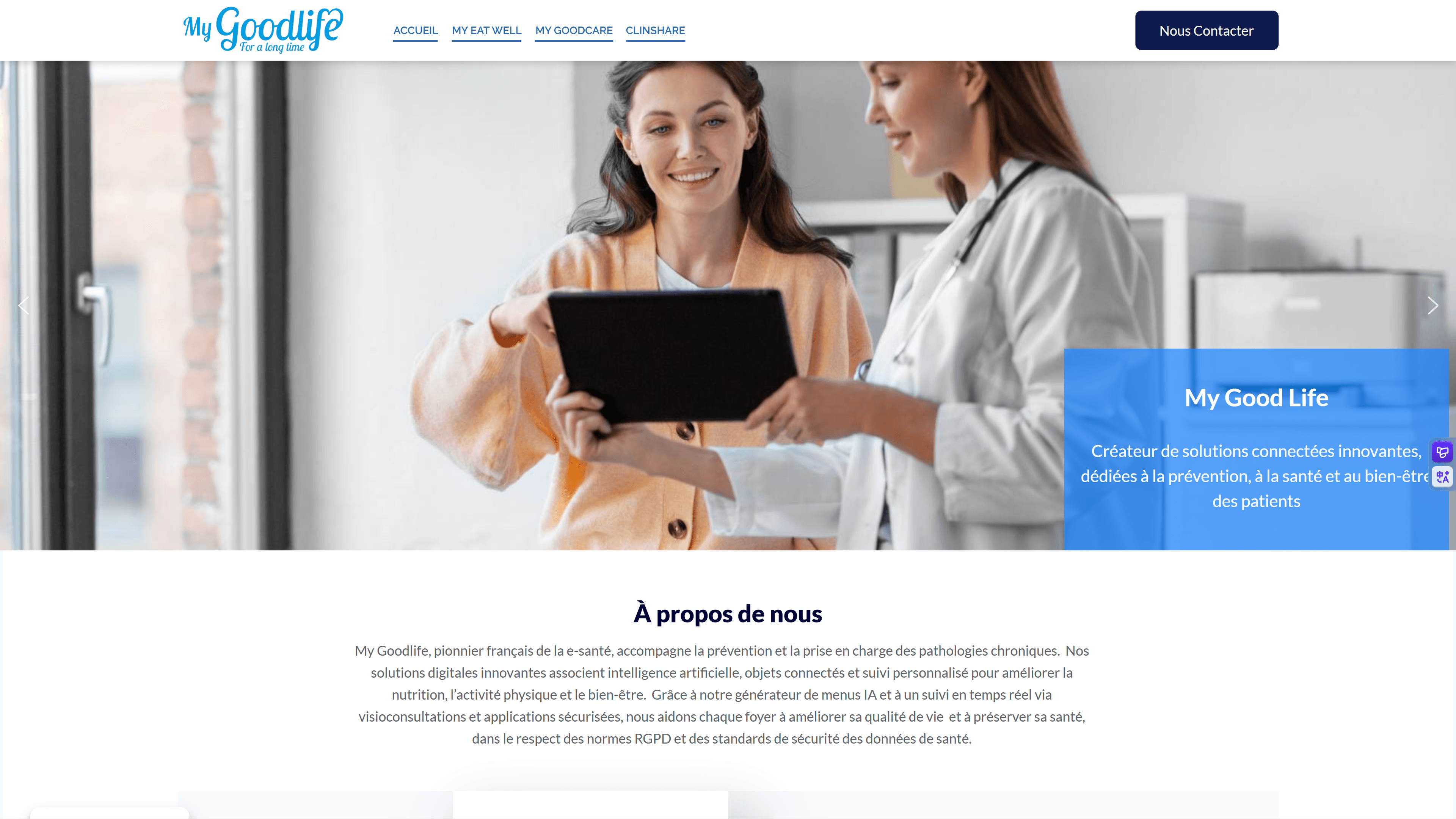 My Goodlife - Site Vitrine